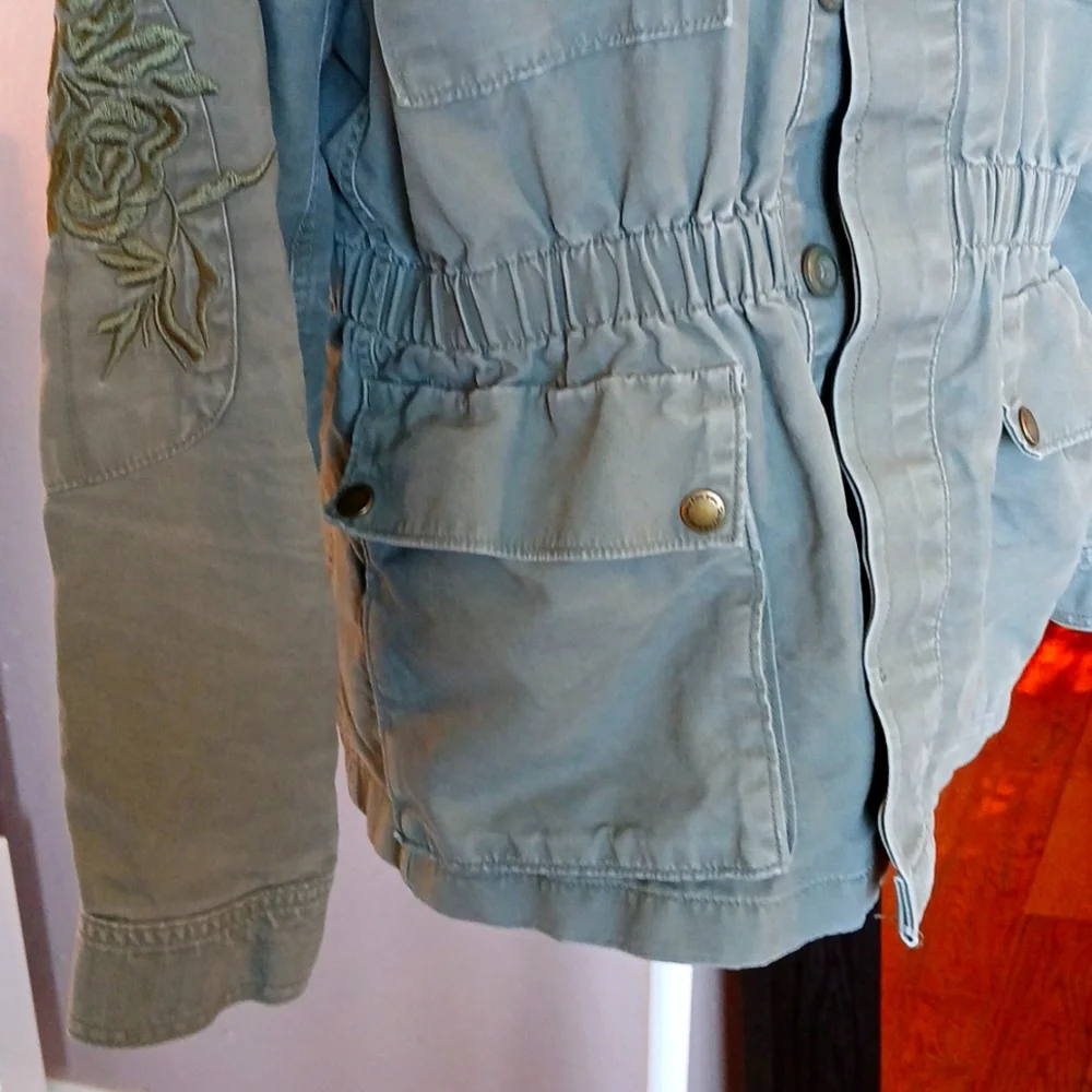 Calvin Klein womens embroidered cargo jacket size S - Picture 5 of 11